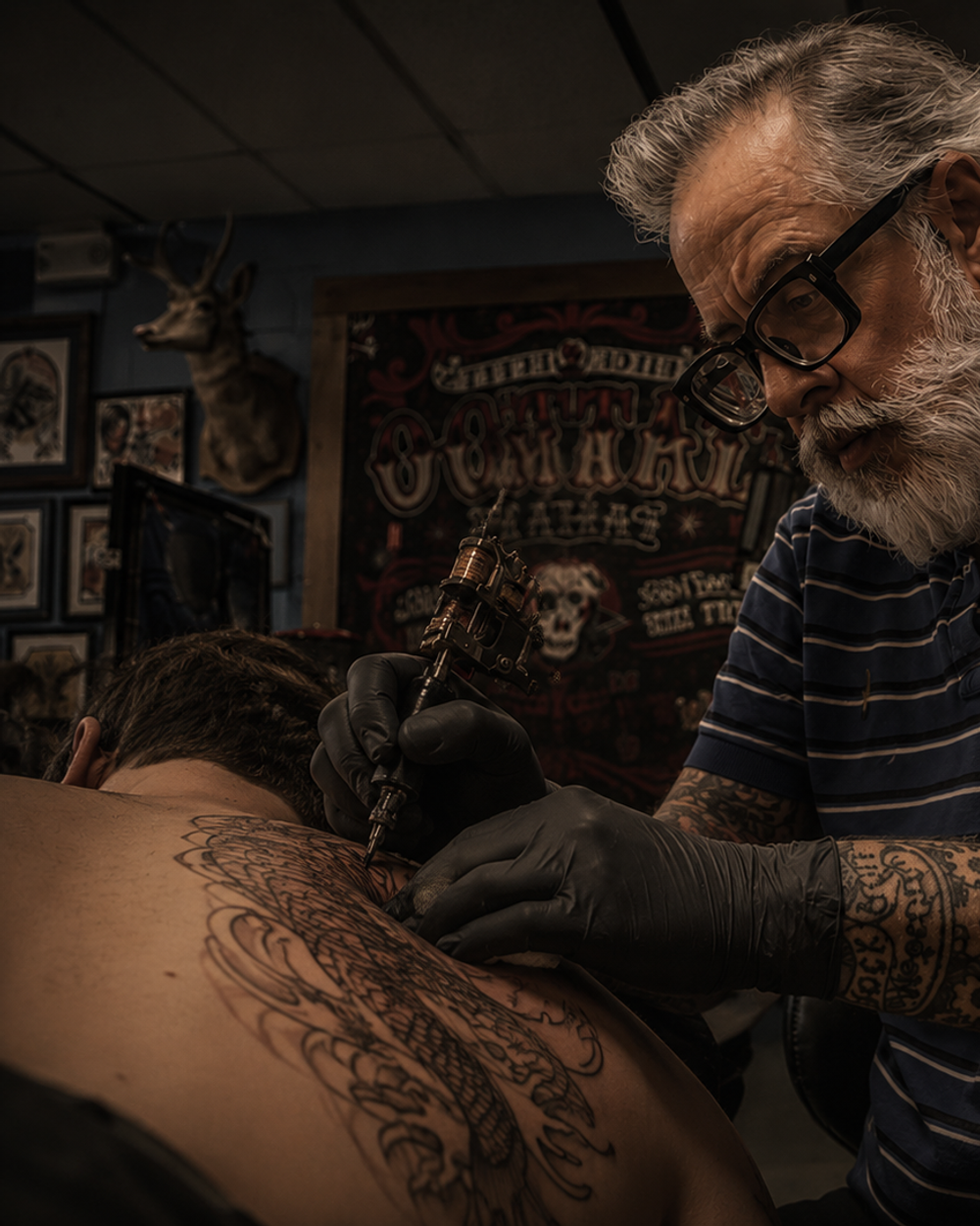Portrait of Christopher Chouinard, Artist at A Holy Grail Tattoo