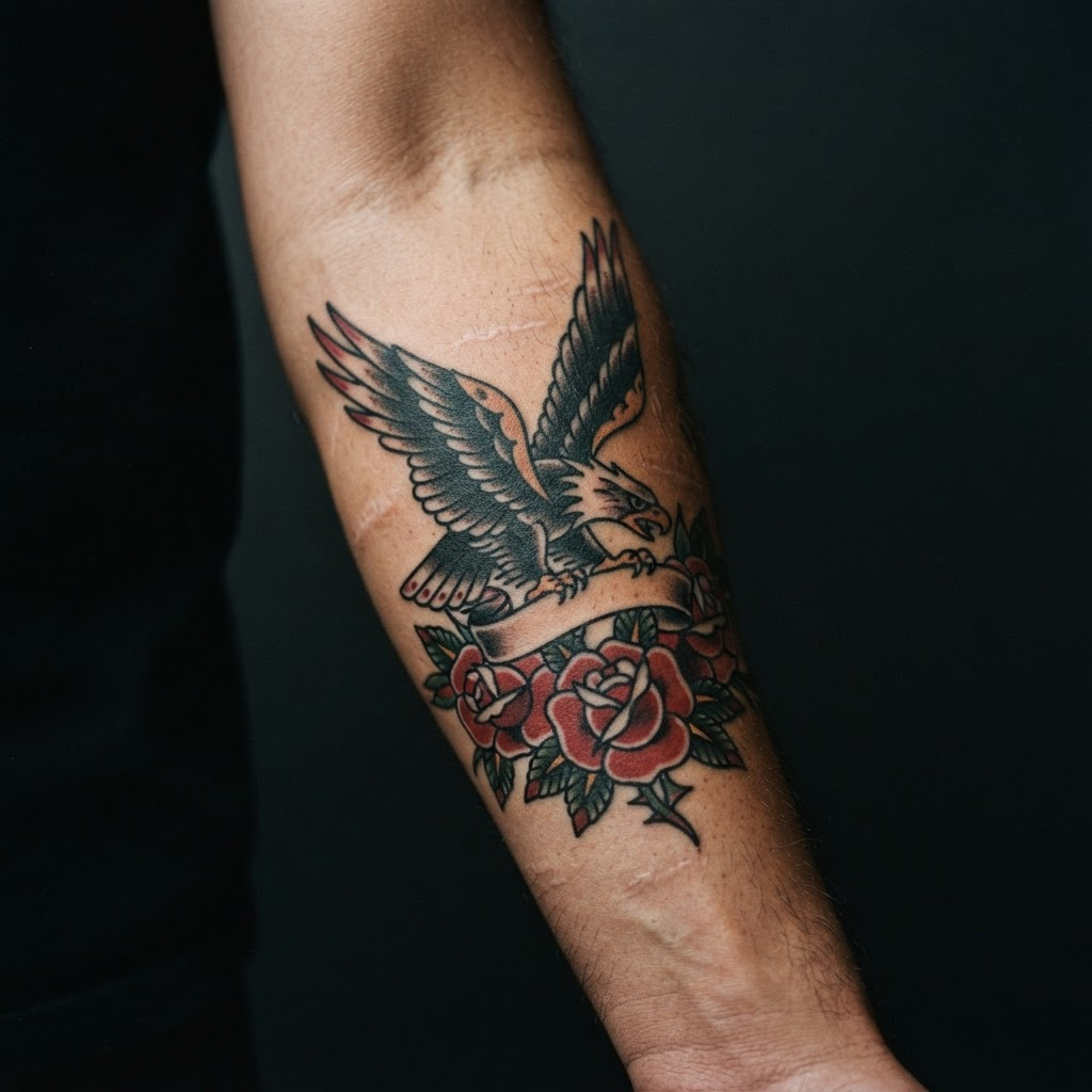 American Traditional tattoo example